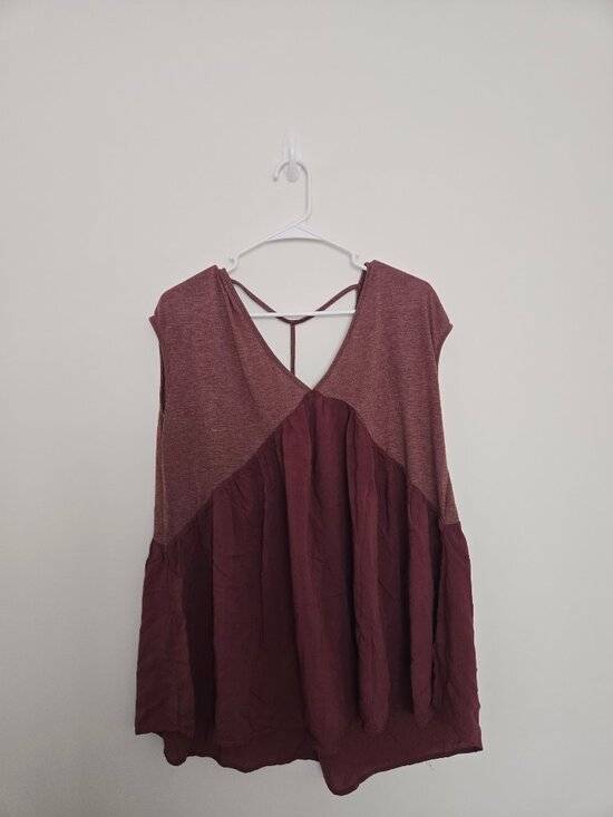 Anthropologie Tops - Anthropologie Meadow Rue Mauve/Wine Quincy Top